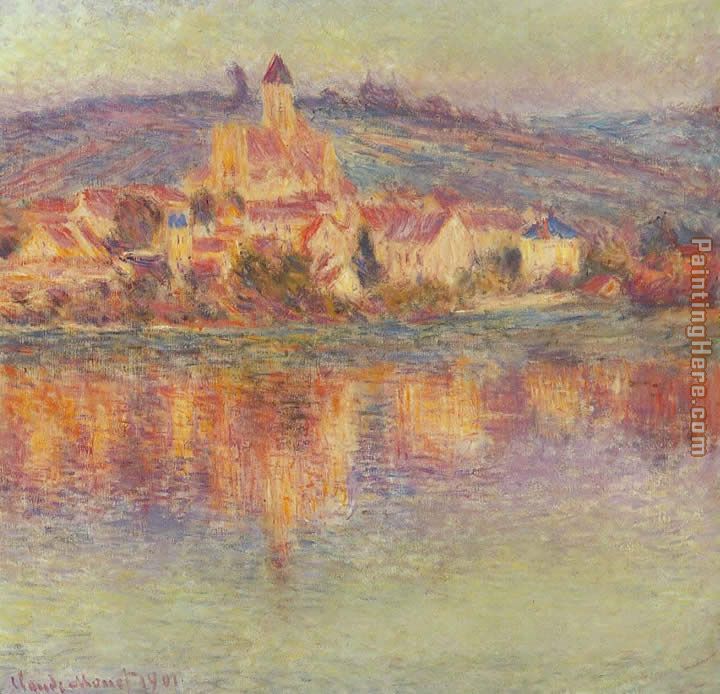 Claude Monet Vetheuil at Sunset